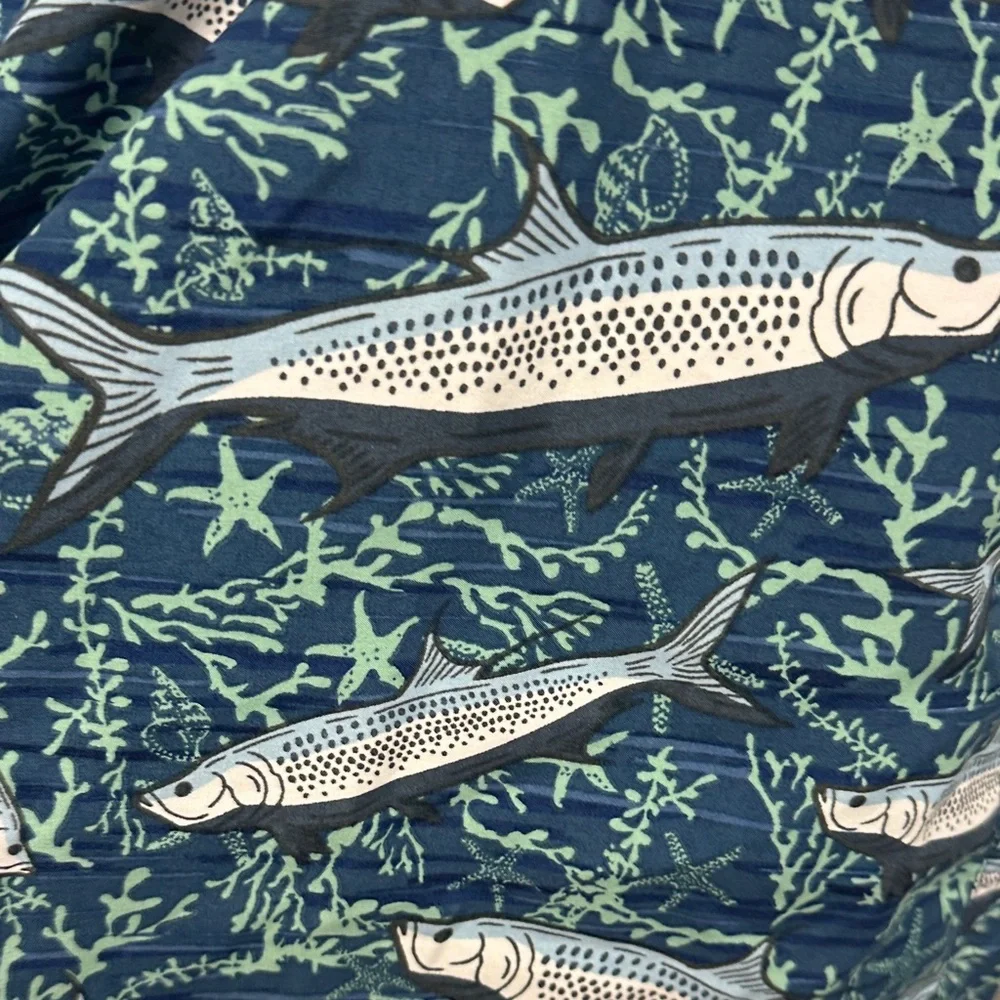 Vineyard‎ Vines Mens Swim Trunks Short Size Large Aquatic Fish Coastal Beach